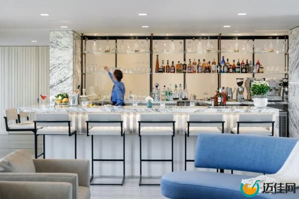 Interior of the bar at One Club.