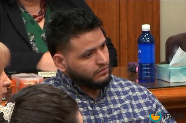 Ibarra reacting to the guilty verdict.