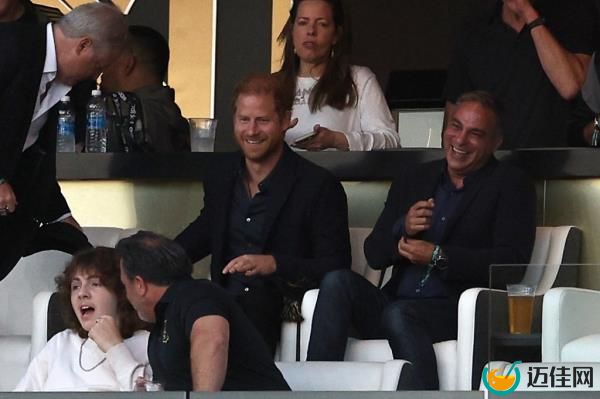 Prince Harry reacts during a match between Inter Miami CF and Los Angeles Football Club at BMO Stadium on Sept. 3.