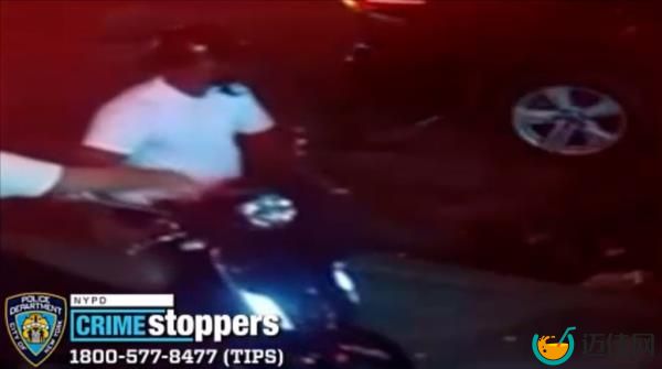 The brute was riding in front of Rudy’s Bar and Grill on Ninth Avenue near West 44th Street around 2:40 a.m. when he knocked into a 56-year-old man, who is from Illinois, according to cops and sources.