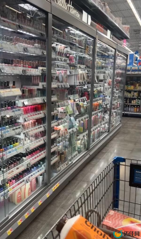 Locked up products at Walmart