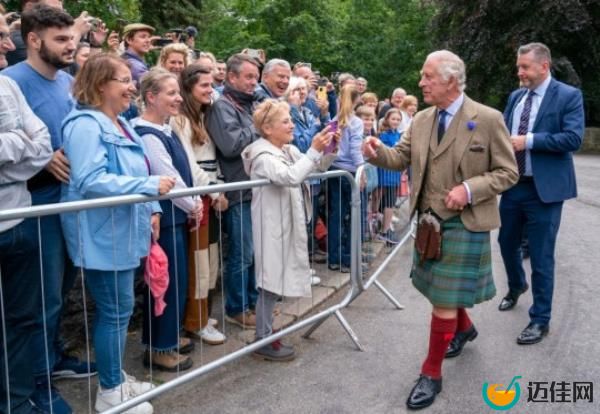 King Charles greeting fans at Balmoral 