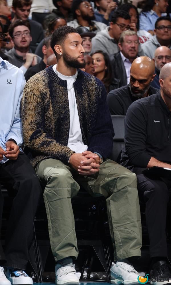 Ben Simmons #10 of the Brooklyn Nets looks on during the game against the Boston Celtics