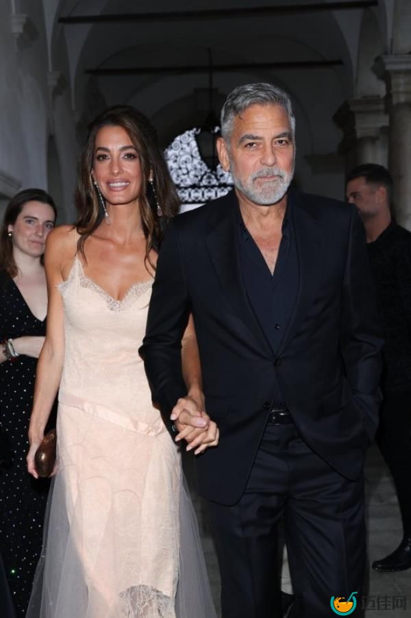 VENICE, ITALY - AUGUST 31: Amal Cloo<em></em>ney and George Cloo<em></em>ney attend the DVF Awards 2023 during the 80th Venice Internatio<em></em>nal Film Festival on August 31, 2023 in Venice, Italy. (Photo by Jacopo Raule/Getty Images)