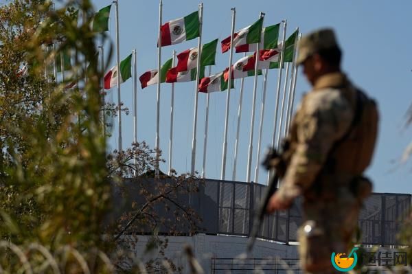 A guardsman standing watch at the border near Eagle Pass on Jan. 3, 2024.