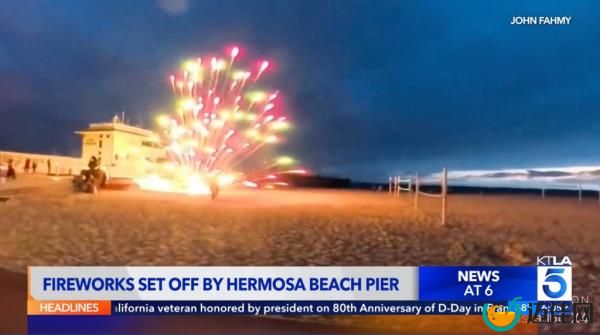 Fireworks on the beach