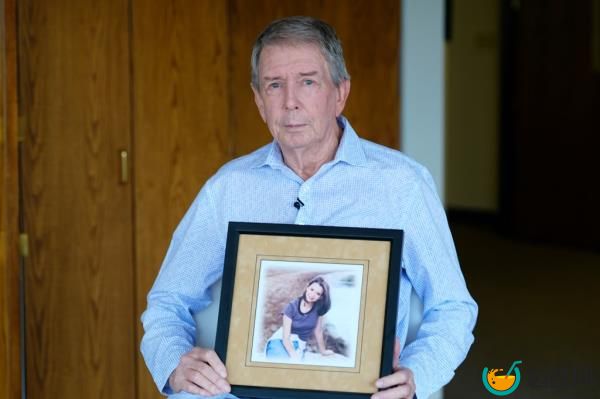 Darrell Scott talks a<em></em>bout his daughter, Rachel, one of the victims in the massacre at Columbine High School 25 years ago, during an interview Wednesday, April 3, 2024, in Centennial, Colo. 