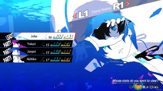 Persona 3 Reload - Party Menu Screen