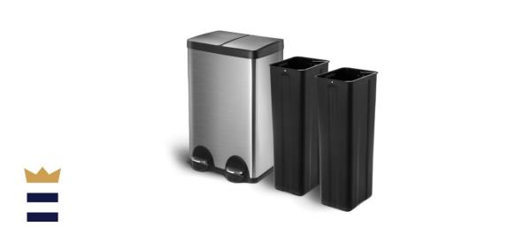 Home Zone Living Dual Kitchen Trash Can